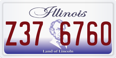 IL license plate Z376760