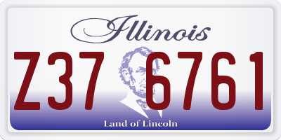 IL license plate Z376761