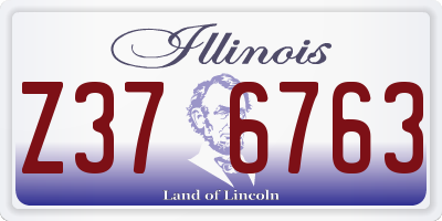 IL license plate Z376763