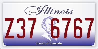 IL license plate Z376767
