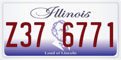 IL license plate Z376771
