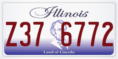 IL license plate Z376772