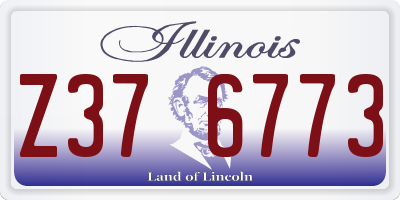 IL license plate Z376773