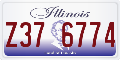 IL license plate Z376774