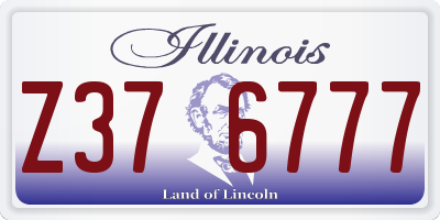 IL license plate Z376777