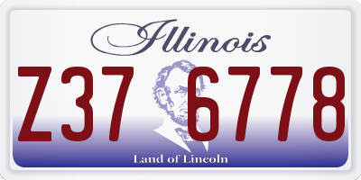 IL license plate Z376778