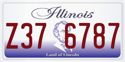 IL license plate Z376787
