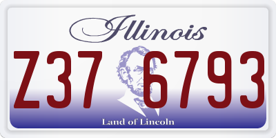 IL license plate Z376793