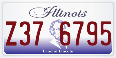 IL license plate Z376795