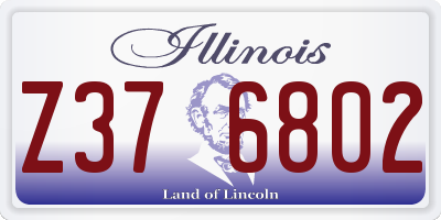 IL license plate Z376802