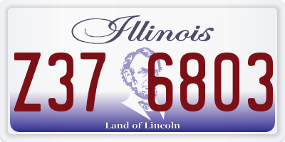 IL license plate Z376803