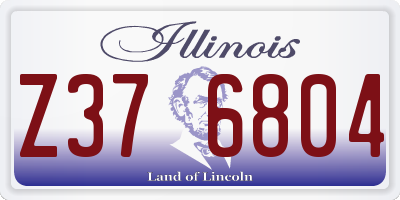 IL license plate Z376804