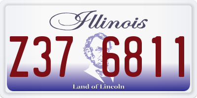 IL license plate Z376811