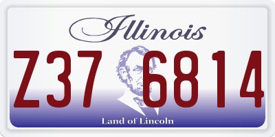 IL license plate Z376814