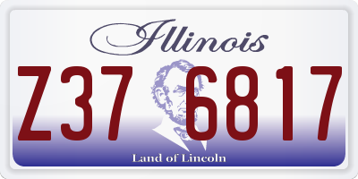 IL license plate Z376817