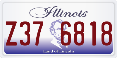 IL license plate Z376818
