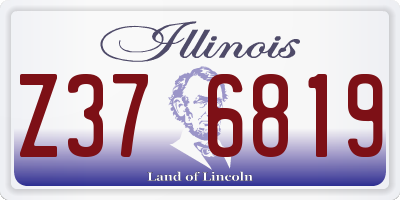 IL license plate Z376819