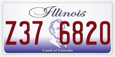 IL license plate Z376820