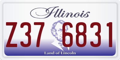 IL license plate Z376831