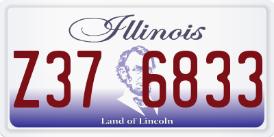 IL license plate Z376833