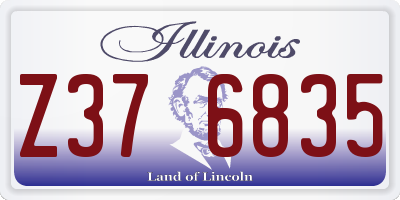 IL license plate Z376835