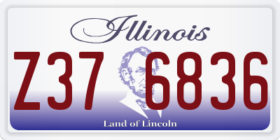IL license plate Z376836
