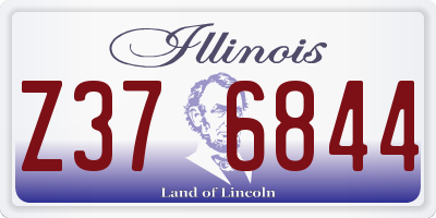 IL license plate Z376844