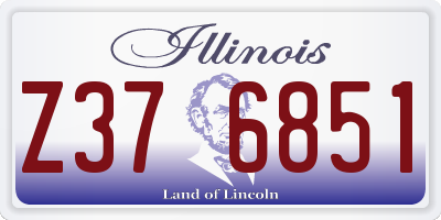IL license plate Z376851