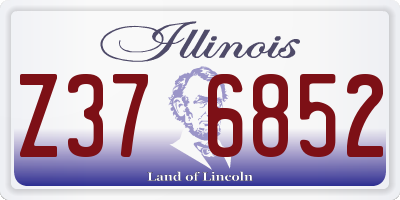 IL license plate Z376852