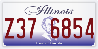 IL license plate Z376854