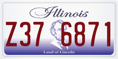 IL license plate Z376871