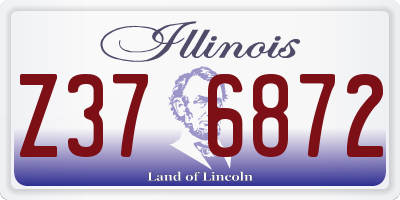 IL license plate Z376872
