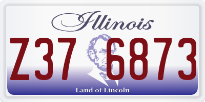IL license plate Z376873