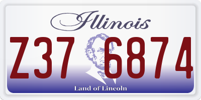 IL license plate Z376874