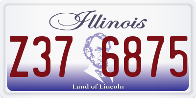IL license plate Z376875