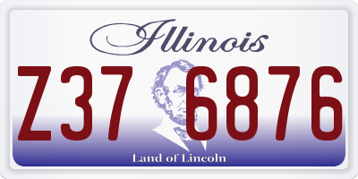 IL license plate Z376876