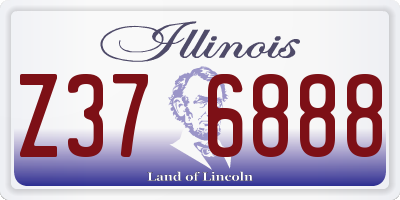IL license plate Z376888