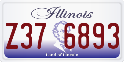 IL license plate Z376893