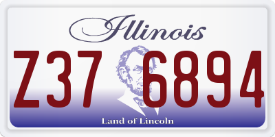 IL license plate Z376894