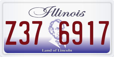IL license plate Z376917