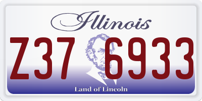 IL license plate Z376933