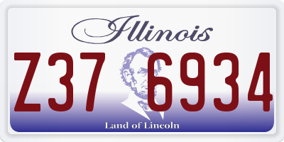 IL license plate Z376934