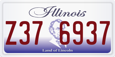 IL license plate Z376937