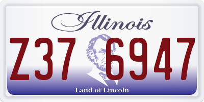 IL license plate Z376947