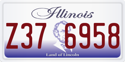 IL license plate Z376958