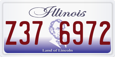 IL license plate Z376972