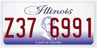 IL license plate Z376991