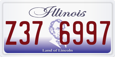 IL license plate Z376997