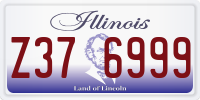 IL license plate Z376999