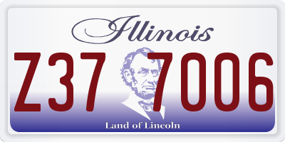 IL license plate Z377006
